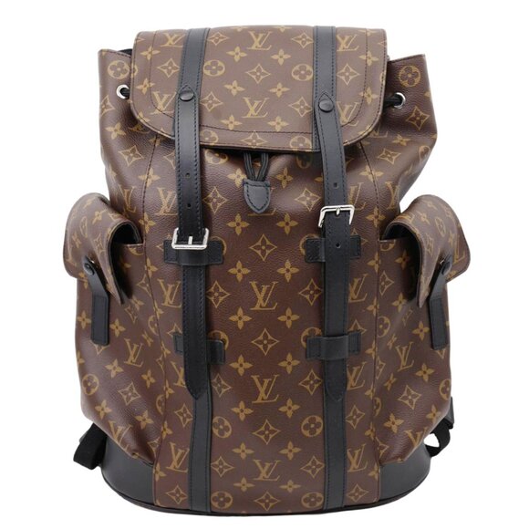 Louis Vuitton  Christopher Monogram Macassar Canvas Backpack Bag Brown - Picture 1 of 11